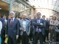 Samen met Minister President Geert Bourgeois en De Poorter Johan 